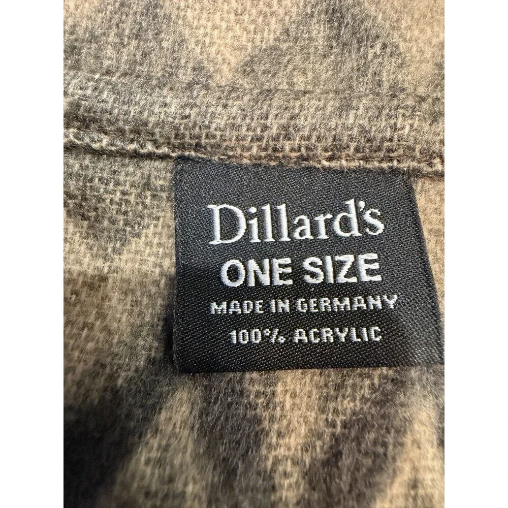 DILLARDS Infinity Scarf Wrap 100% Acrylic Multicolor Geometric Made in Germany